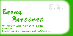 barna martinat business card